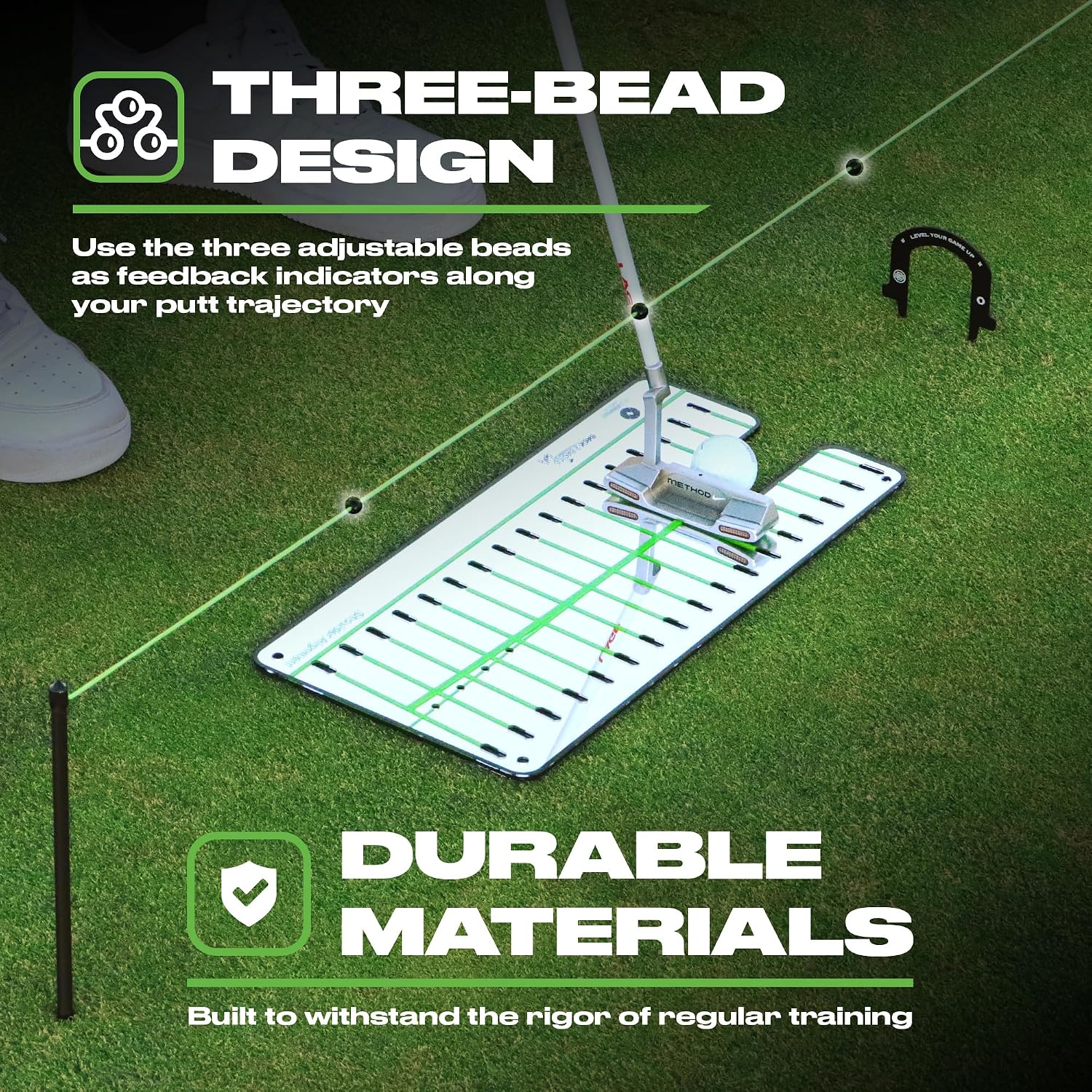 Back 2 Basics Golf Training Accessories, Stroke Control Accuracy Practice | Precision Start Line, Indoor Outdoor Use, Portable Design, All Skill Levels, Consistent Roll