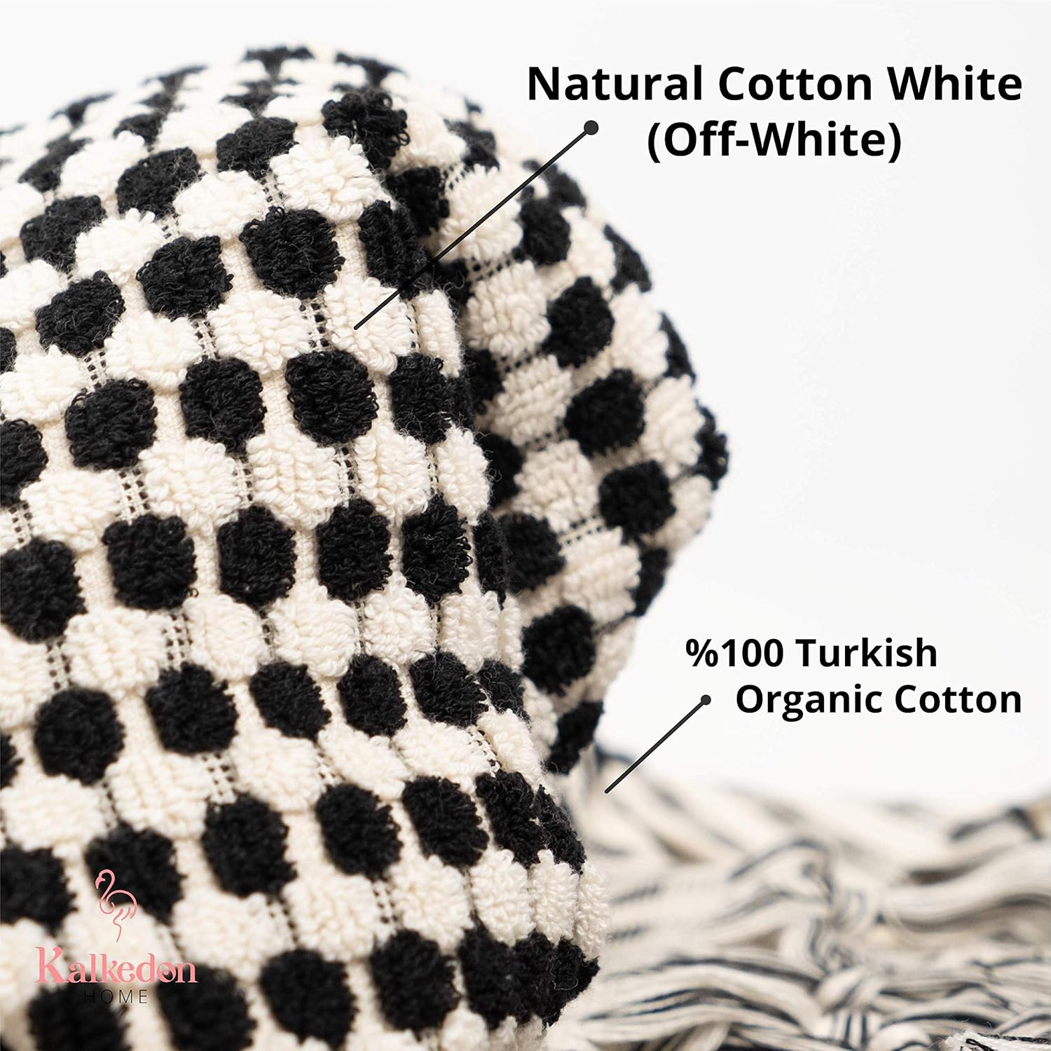 Organic Turkish Cotton Hand Towels for Bathroom | Oversized - 70.00" x 35.00" | Large Soft Plush Fluffy Highly Absorbent Towels for Kitchen, Hand and Face (Black, Bath Towel)