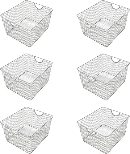 Vista 28 de YBM HOME Cesta organizadora de malla de alambre para CD y DVD, paquete de 2