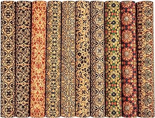 Gotocut 10 Pcs 9''x13'' Cork Fabric Natural Color Retro Faux Leather Sheets,Thin Soft Cork Ribbon Fabric Suitable for Bag...