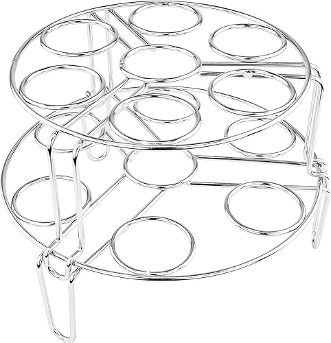Southern Homewares Huevos de acero inoxidable para cocinar al vapor Estante de encimera Soporte de huevo de presión Soporte de olla a presión Huevos