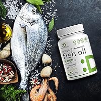 Vista 6 de DEAL SUPPLEMENT Suplementos de Aceite de Pescado Omega 3, 3,000mg por Porción, 240 Cápsulas Blandas – EPA 1,200mg + DHA 900mg – Píldoras sin