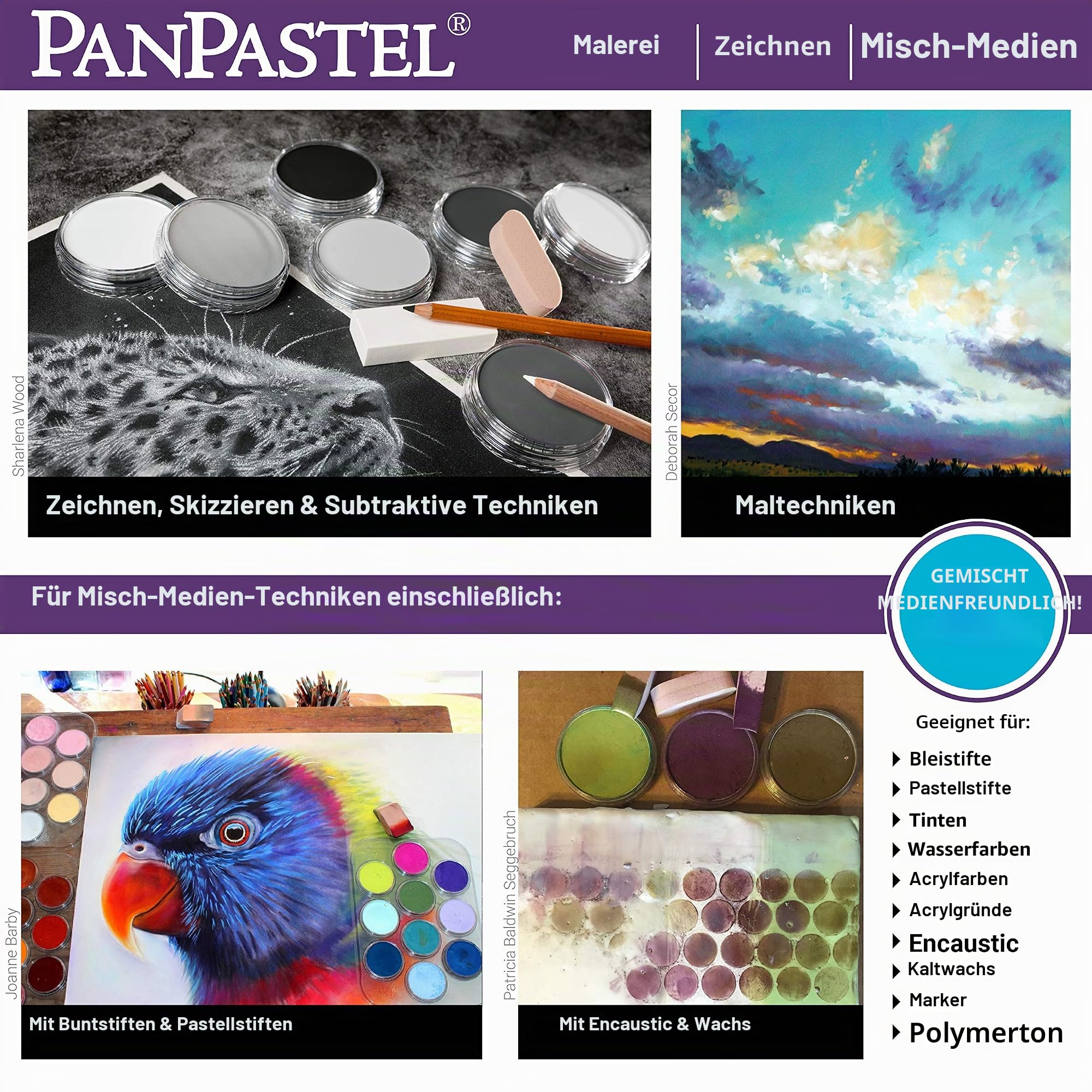 Colorfin, PanPastel Artists' Pastels, 7-Color Lia Griffith Designer Kit (30083)