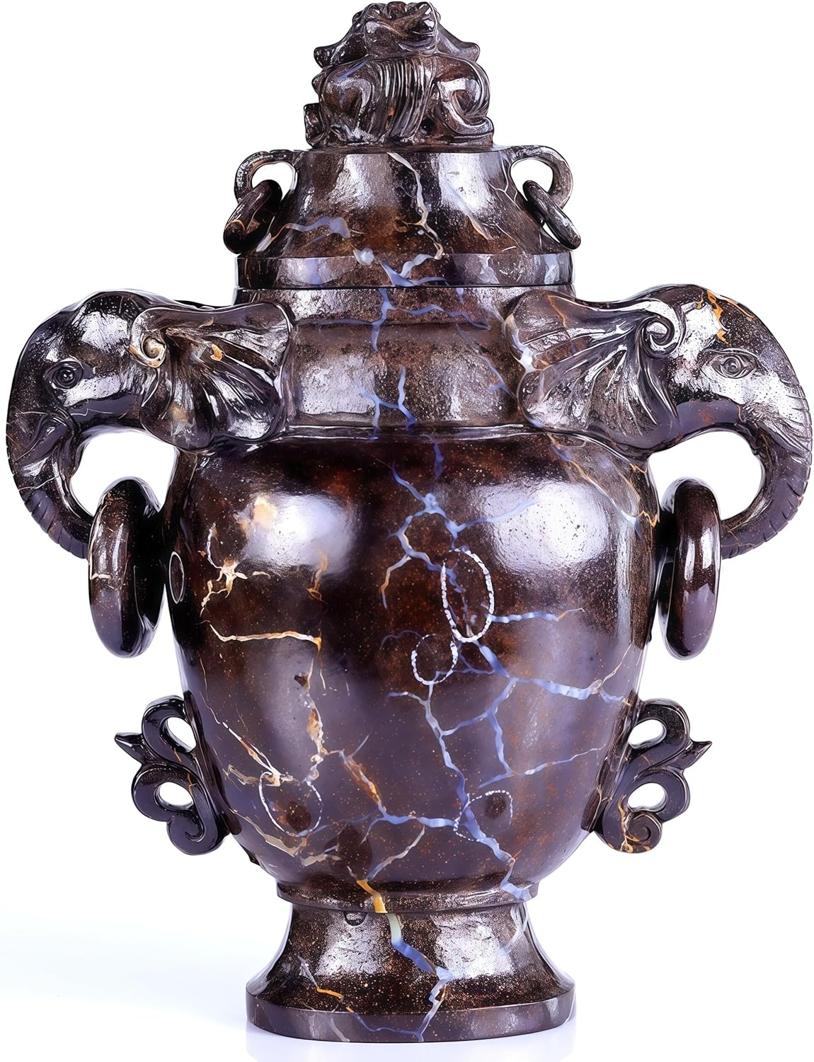 Incense Burner, Natural Crystal Incense Holder Censer, Handmade for Yoga Amulet Meditation Reiki Spiritual Decor, Suitable for Incense Coil and Incense Cones, Healing Crystal