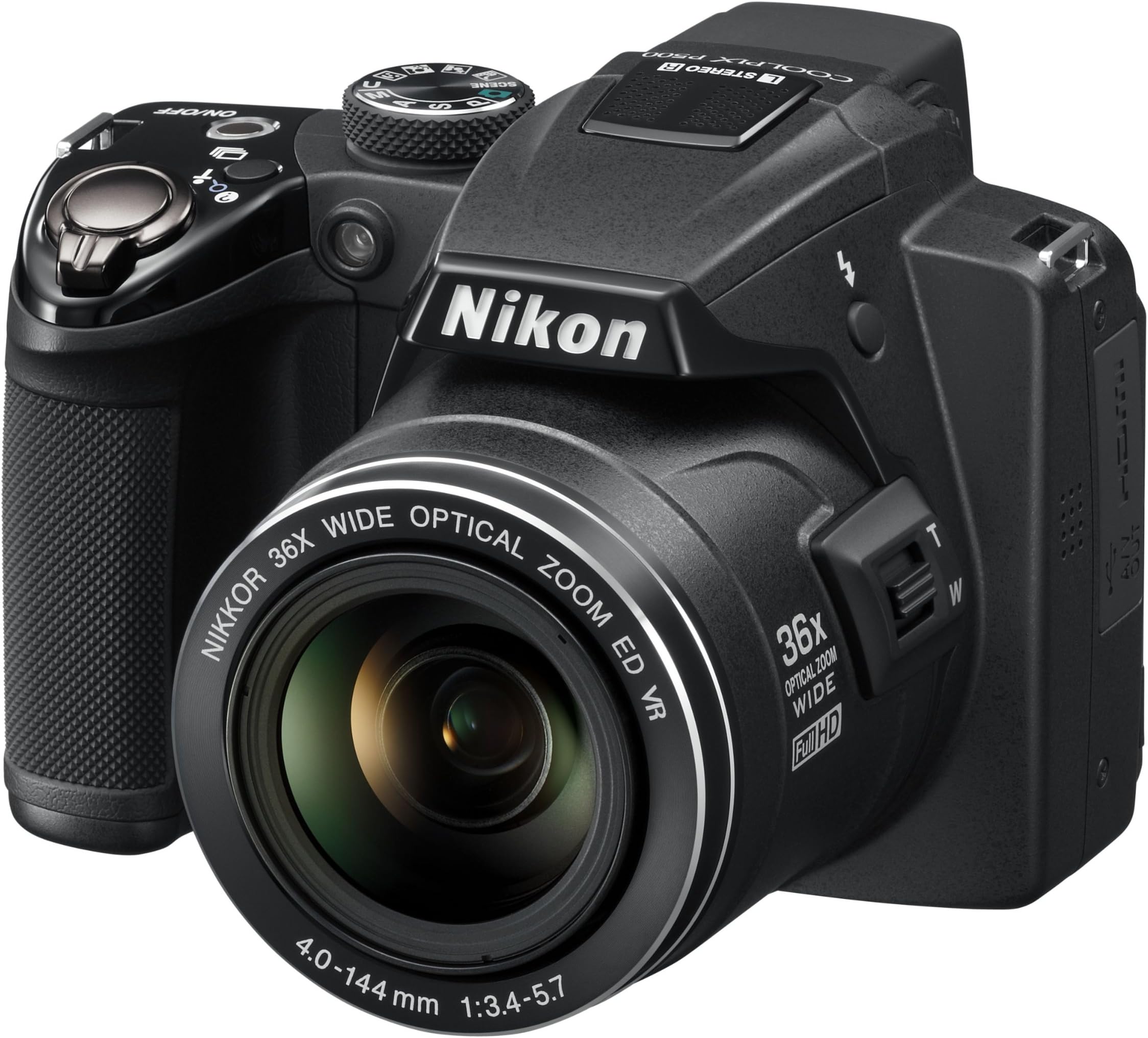 Nikon Coolpix P500 Compact Digital Camera Black 12 1mp 36x