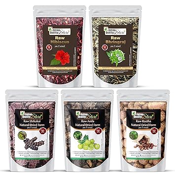 Online Quality Store herbal hair shampoo and hair mask(RAw form -Amla,Reetha, Shikakai,bhringraj and Hibiscus) (Raw_Reetha_Amla_Shikakai_Bringraj_Hibiscous_1500g)