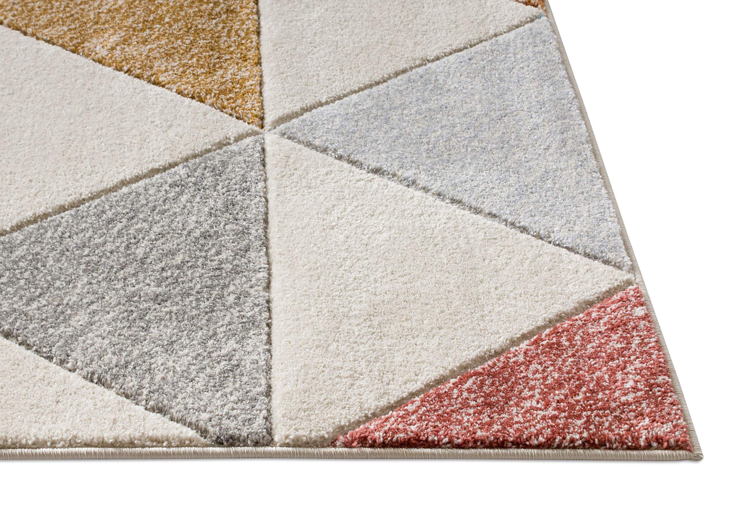 Well Woven Suave Angles Multi Dusty Pink Red Copper Blue Grey Modern ...