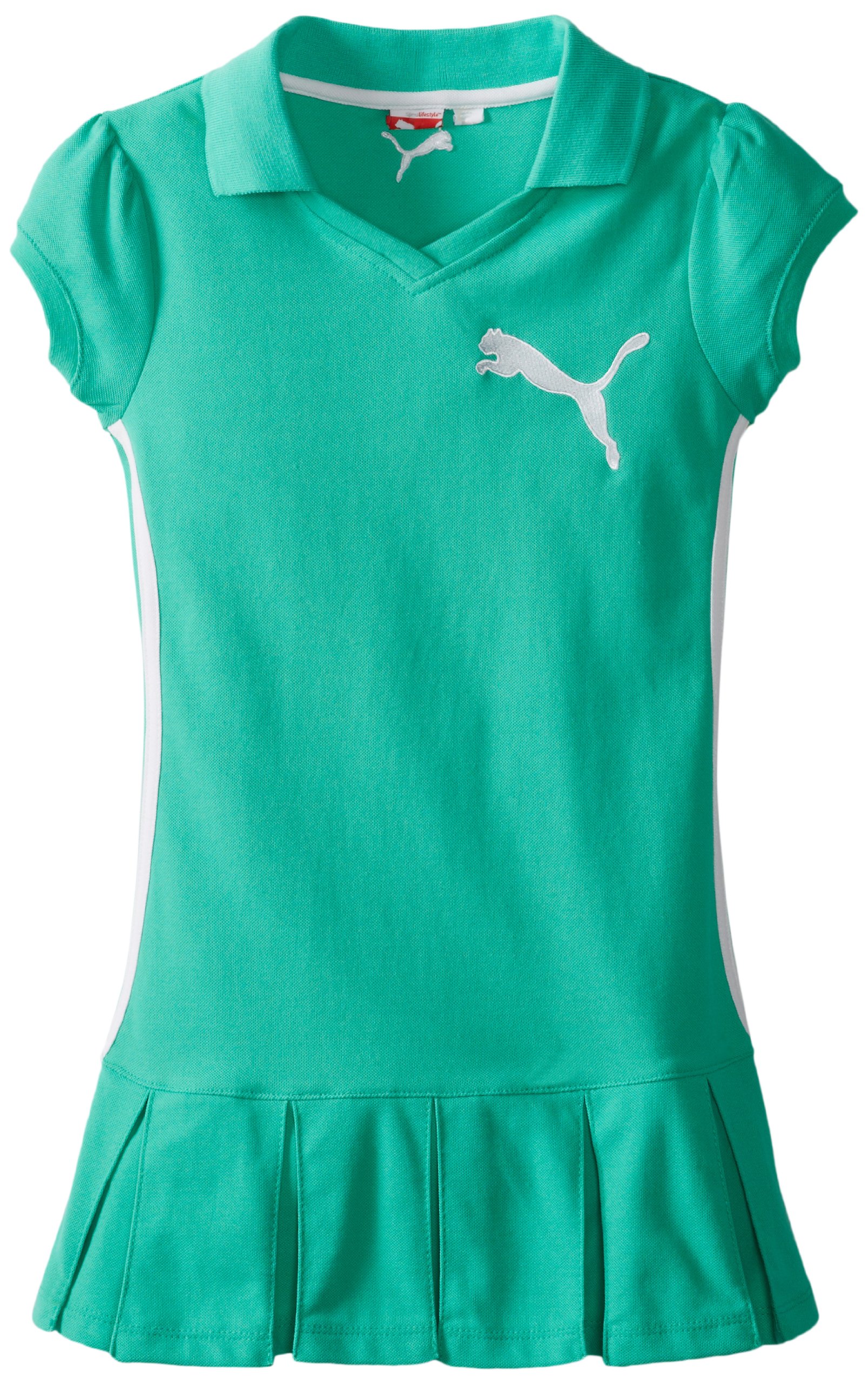 PUMA Big Girls' Short Sleeve Polo Racing Dress