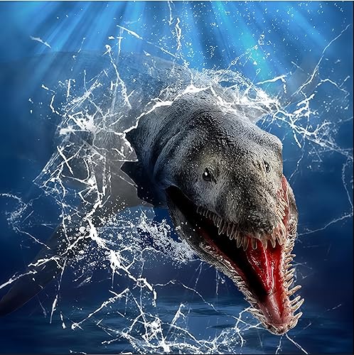 Miniatura 4 de Gemini&Genius Dinosaurio World Toys Kronosaurus con mandíbula movible, monstruo marino, dinosaurio prehistórico, animal oceánico, colección de