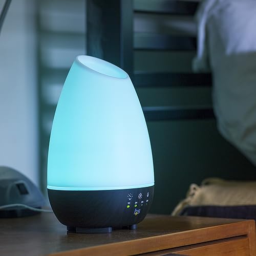 Vista 3 de HealthSmart 500ML Essential Oil Diffuser for Large Rooms, Cool Mist Humidifier and Aromatherapy Diffuser, Adjustable Timer, Mist Mode and 7 LED