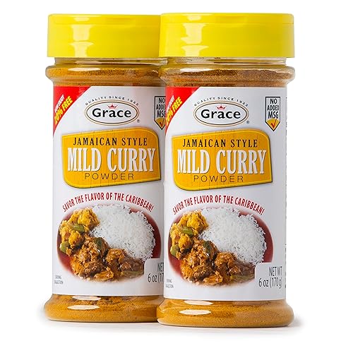 Miniatura 1 de Grace Polvo de curry suave de 6 onzas, paquete de 2, polvo de curry suave estilo jamaicano