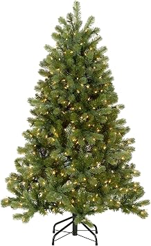 National Tree Company 4.5ft Pre-Lit Downswept Douglas Fir Christmas Tree
