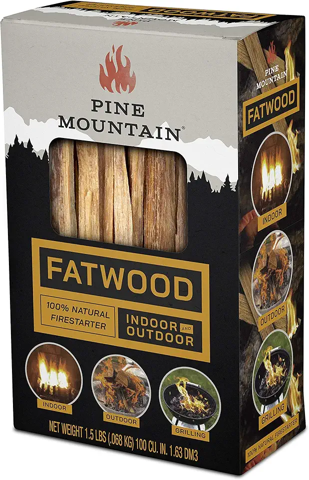 Pine Mountain Fatwood StarterStikk — Fast Natural Firestarter (1.5 lb)