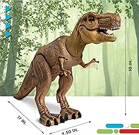 Vista 7 de Discovery™ Remote Control T-Rex Dinosaur – Realistic Jurassic RC Action Figure with Walking Legs, Roaring Sounds, Chomping Mouth Dinosaur Toys for