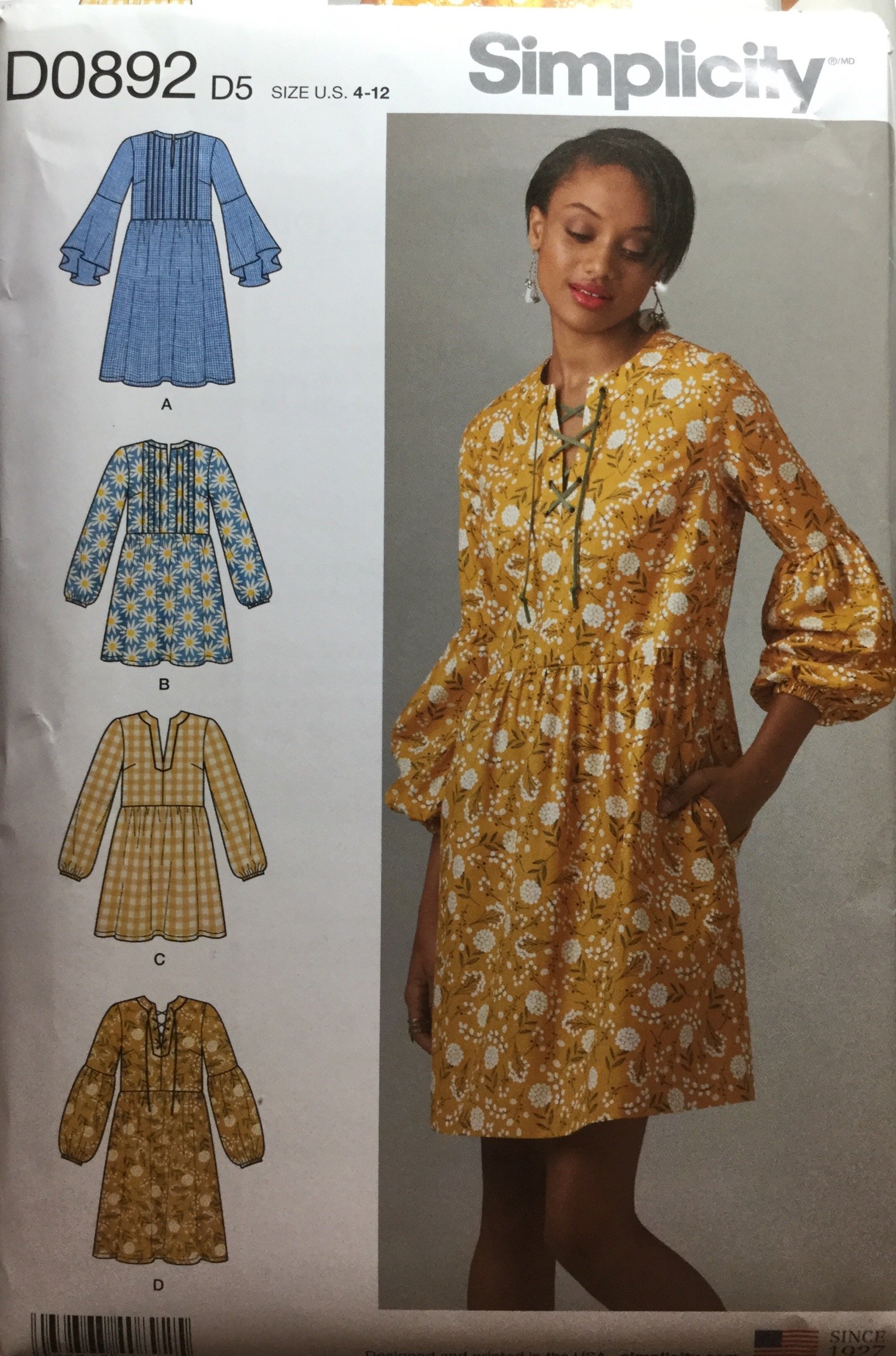 Patron Simplicity D0892 robe et tunique modulable tailles 4 à 12 - 2