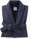 Men's Robe,Pure Cotton Robe for Men,Absorbent Bathrobe,Luxurious Terry Cloth Bathrobe with Shawl Collar