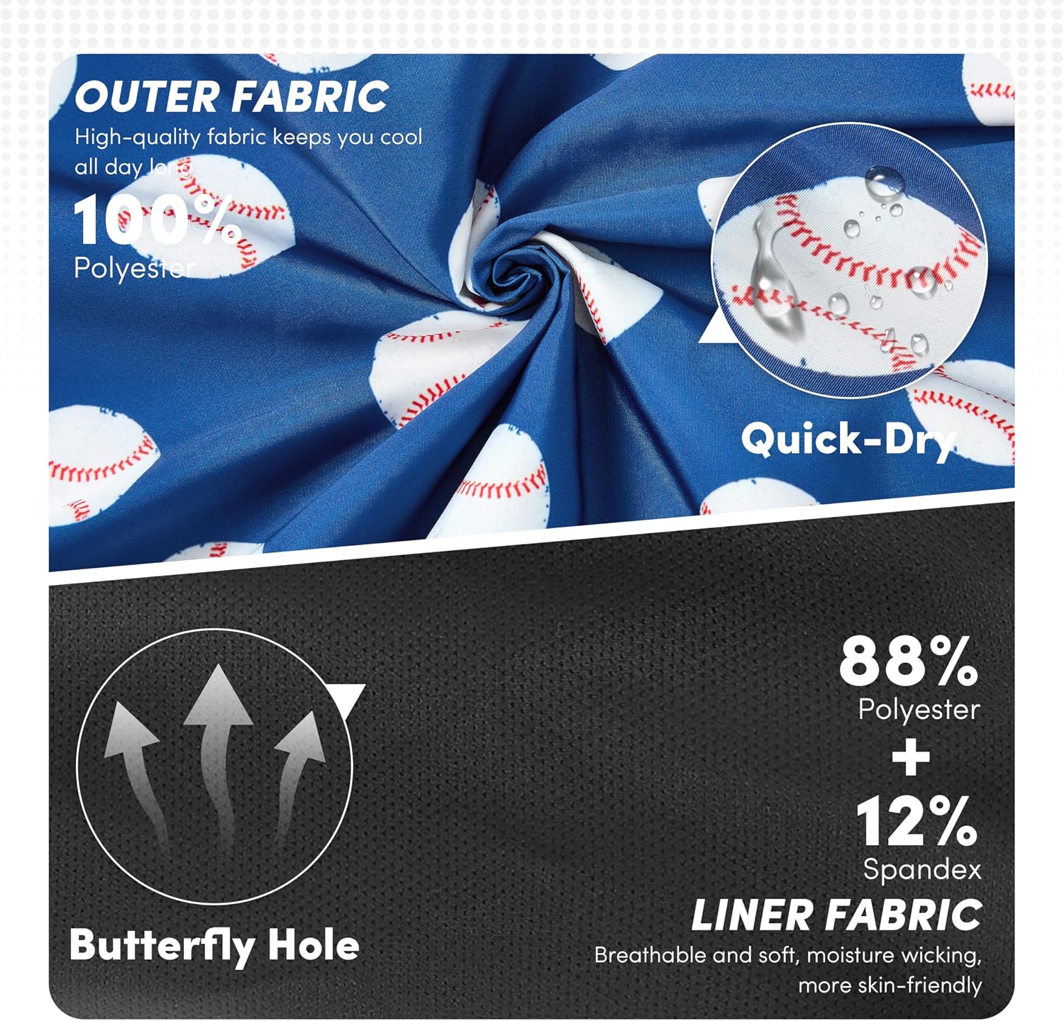 Men's Swim Trunks with Compresssion Liner 7" Swimwear Board Shorts 2-in-1 Bathing Suits with Zipper Pockets