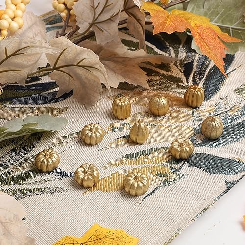 Miniatura 6 de winemana Mini calabazas para decoración de otoño, paquete de 80 calabazas falsas pequeñas para decoración, centros de mesa de Acción de Gracias,
