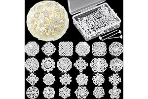 Kigeli Crystal Bouquet Pins - 124Pcs of Diamond Embellishments for Flowers, Brooches, Corsages and Boutonnieres