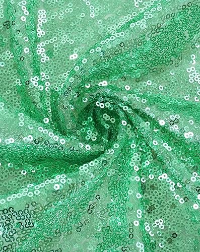 Miniatura 4 de Eternal Beauty Mantel cuadrado de lentejuelas de 50 x 50 pulgadas, color verde menta, para exposiciones de pasteles, postres, fiestas, eventos de