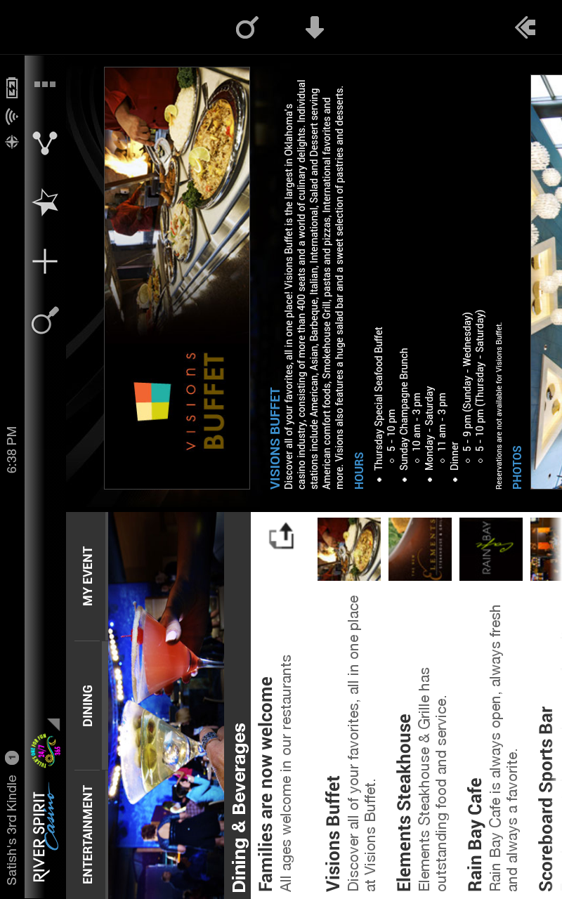 Spirit Casino App Interface on Mobile Device