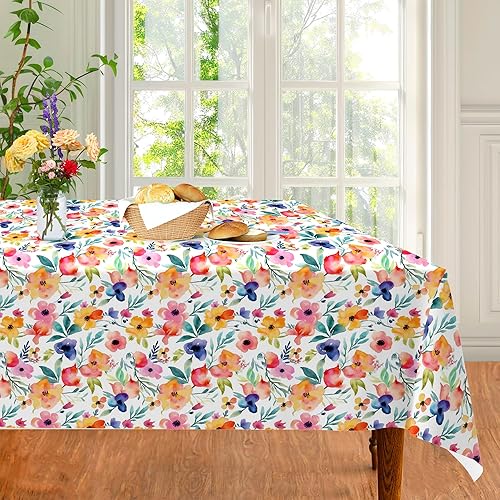 Miniatura 352 de CC HOME 1 pieza de mantel de plástico para fiesta de los 90 de 54 x 87 pulgadas de largo, mantel vintage retro de los 90 de hip hop, tema de 1990