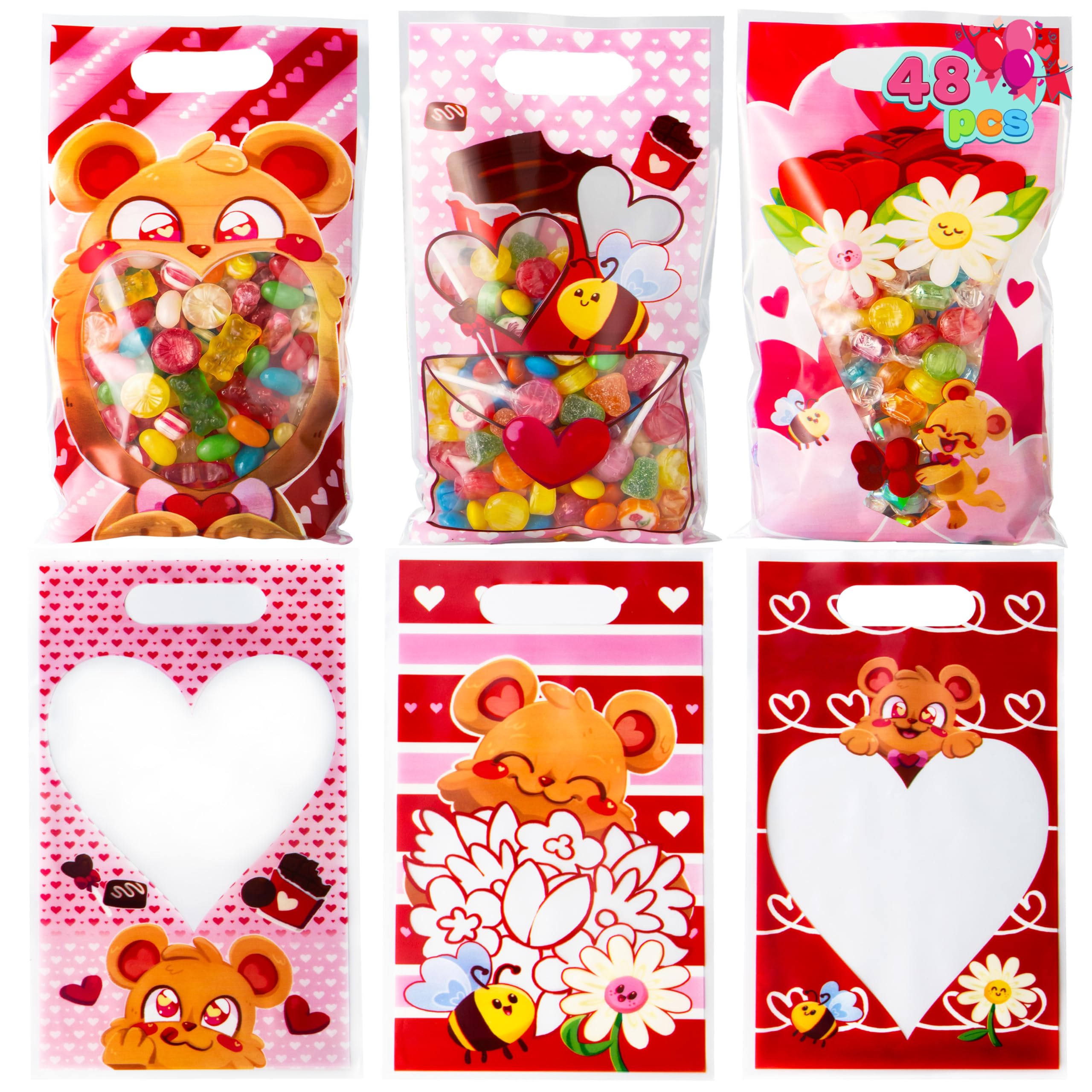 Lanstics 81PCS Valentine's Day Gift Bags, Valentines Gift