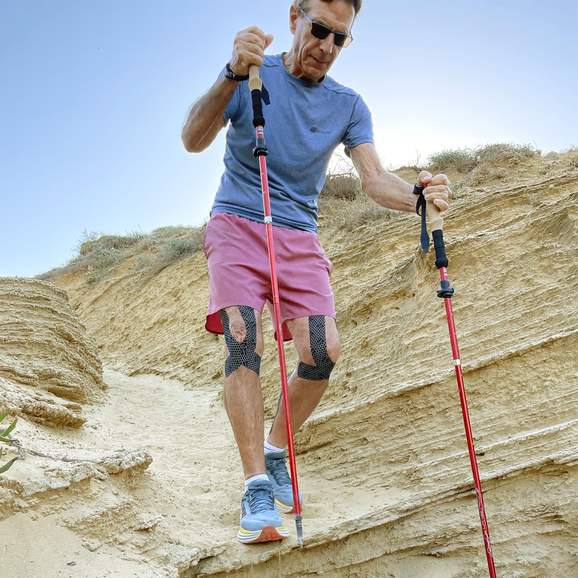 FLEXU Bande de kinésiologie pour Personnes âgées ; Spécialement formulé pour Les Peaux sensibles ; Soulager la Douleur liée à l'arthrite, à la bursite, à la fibromyalgie ; (Formule régulière)