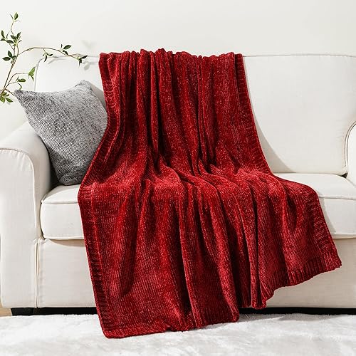 Miniatura 4 de BATTILO HOME Manta roja navideña de felpilla para sofá, silla, decoración navideña, súper suave, 51 x 67 pulgadas