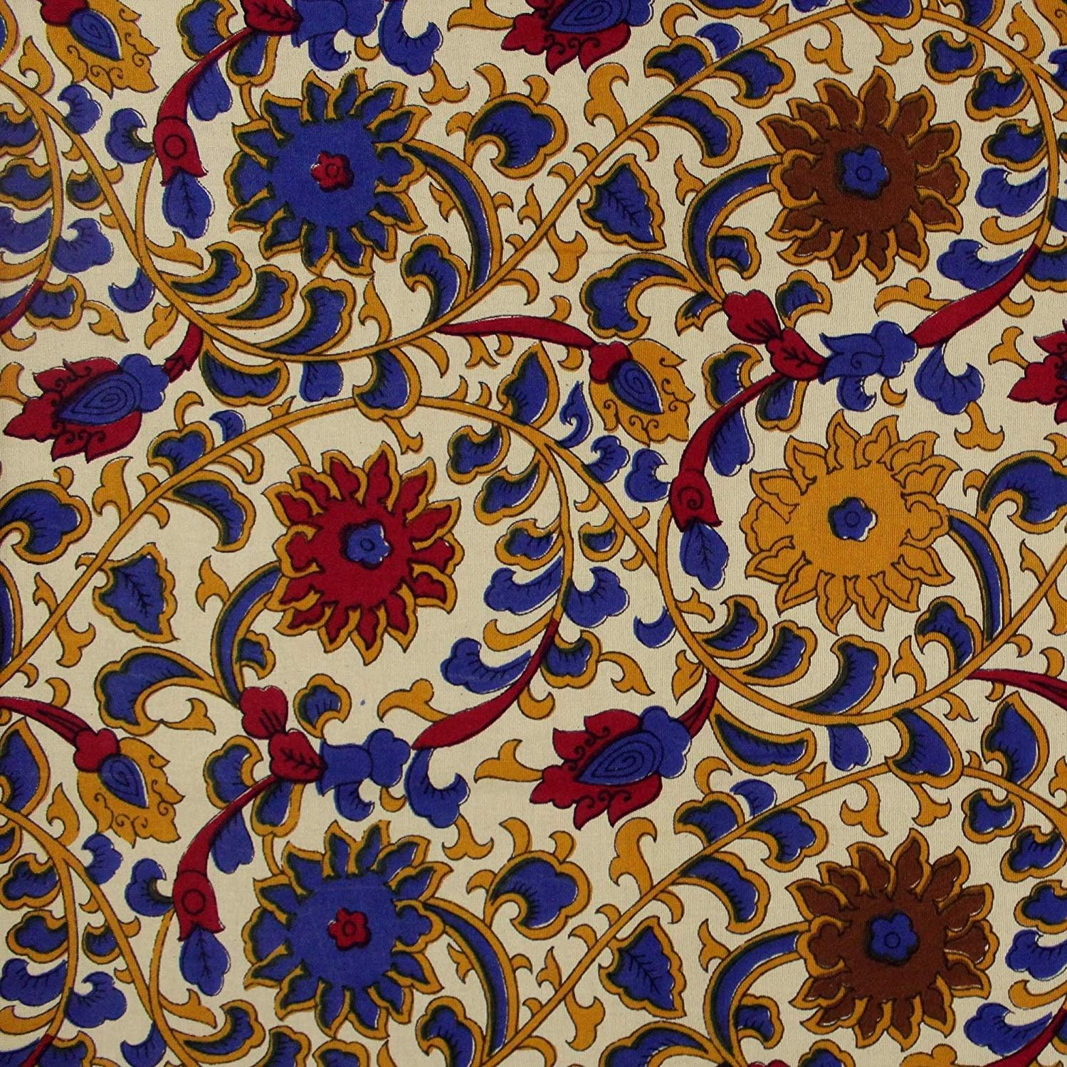 Indian Bedspread Cotton Sunflower Print