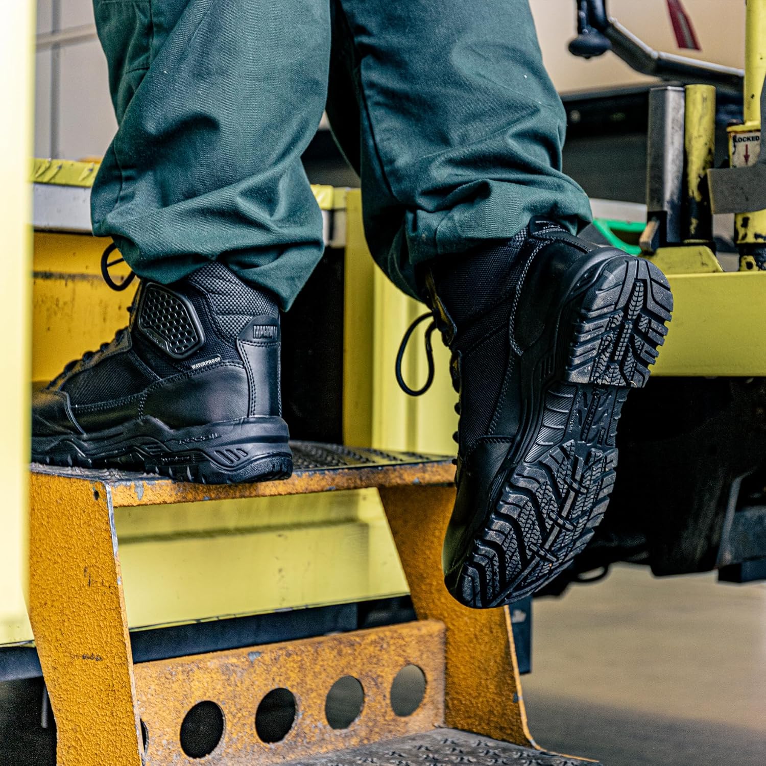 Magnum - Strike Force 6" Side Zipper Tactical Boots - Designed for Police, EMS, Security, Military, Hunting & Motorcycle w/ Slip Resistant Michelin Outsole, Replaceable M.P.A.C.T Instant Comfort Insole