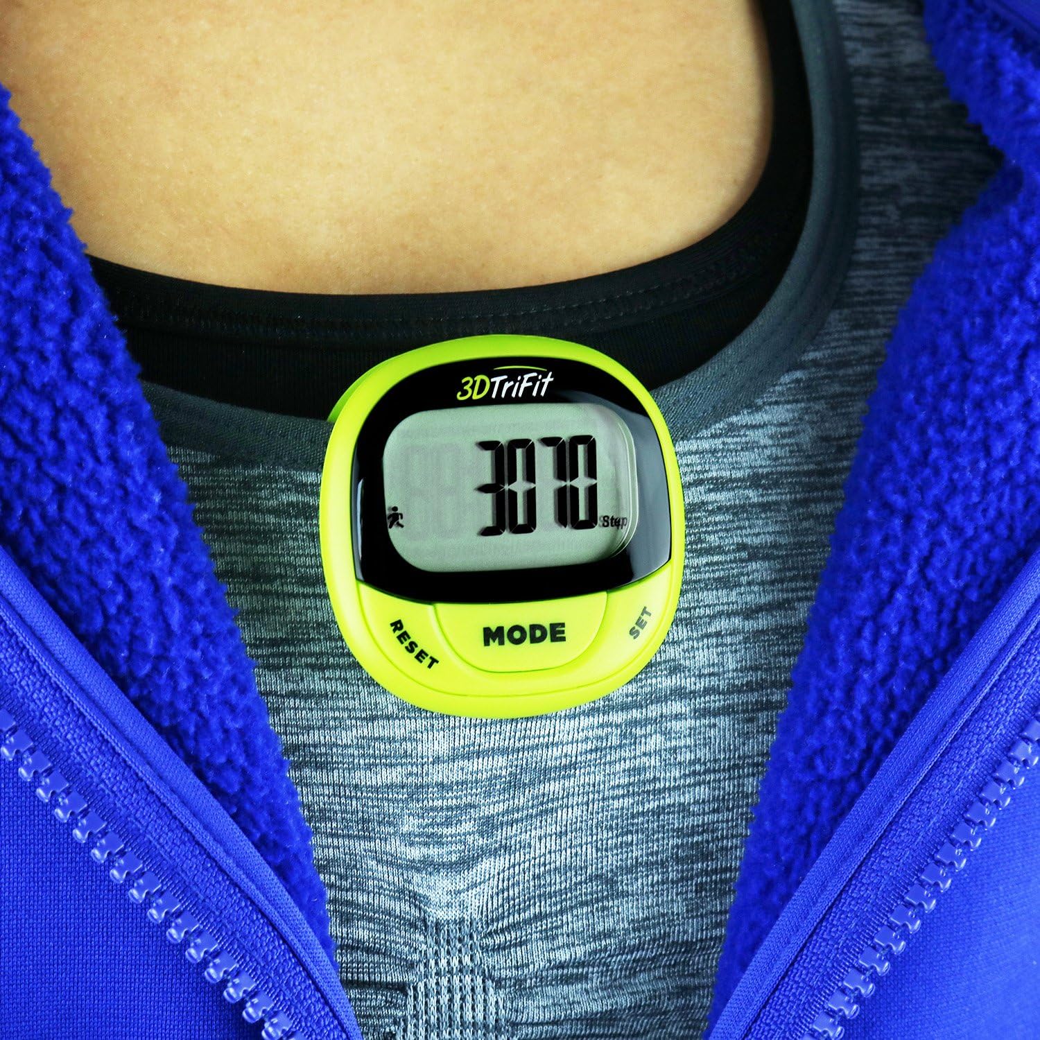 3DTriFit 3D Pedometer Activity Tracker | Best Pedometer for Walking with Pause Function & 7-Day Memory for Men & Women. Fitness Tracker Accurately Monitors Steps, Calories Burned & Distance.