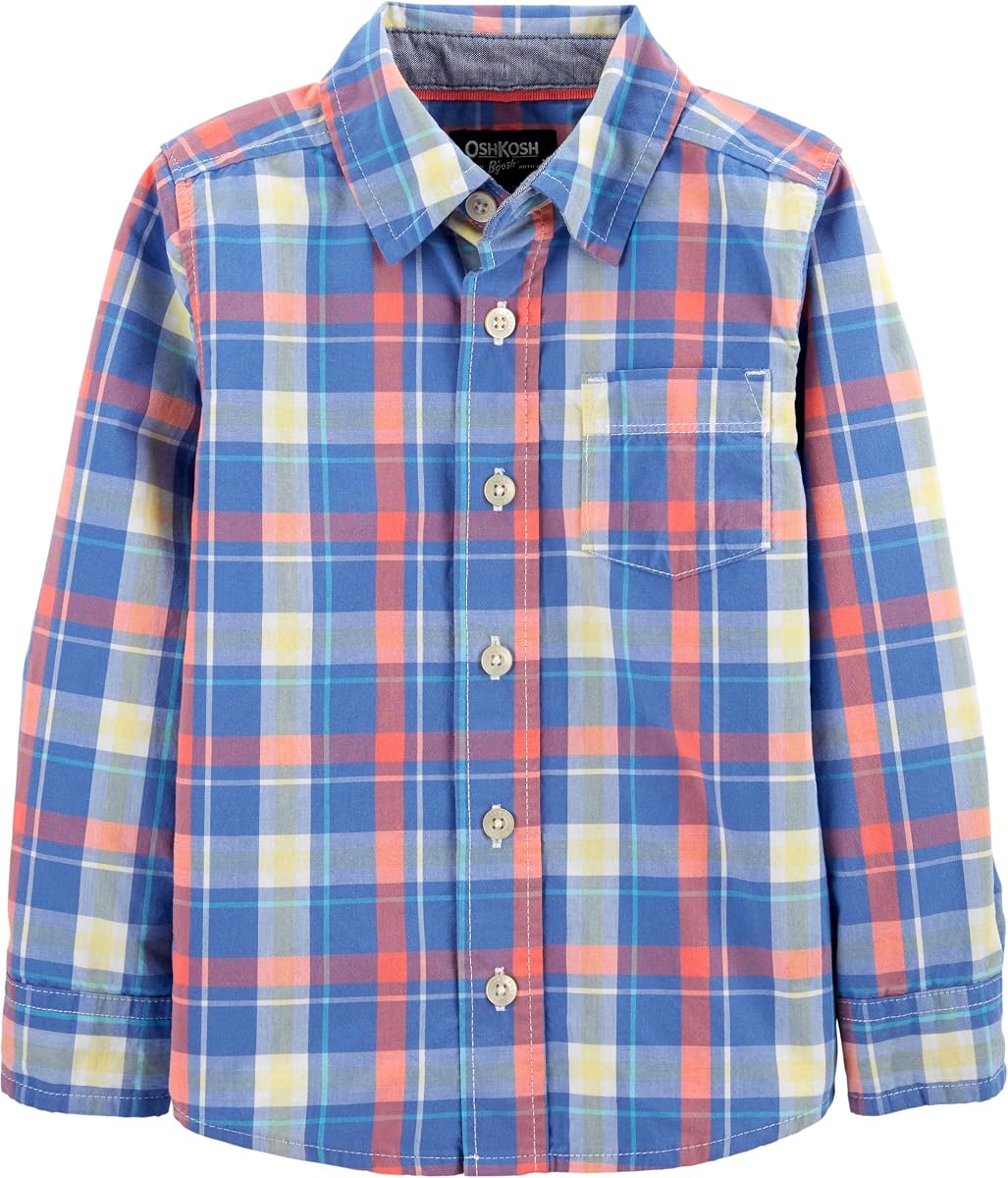 OshKosh B'Gosh Camisa tejida de manga larga con botones para niño