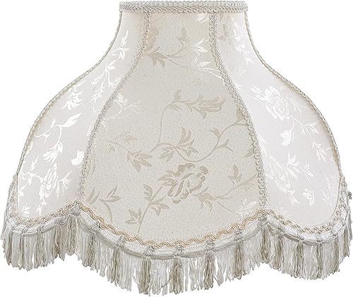 Miniatura 7 de Aspen Creative 30335 Pantalla de lámpara de araña con forma de campana de vieira de transición en color marfil, (5 x 13 x 9 12 pulgadas)