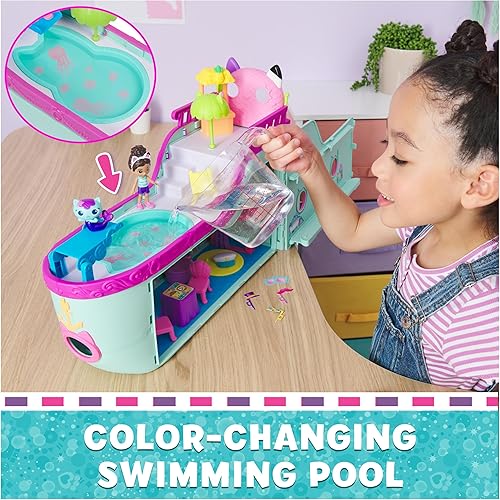 Miniatura 3 de Gabby's Dollhouse, Gabby Cat Friend Ship, juguete de crucero con 2 figuras de juguete, juguetes sorpresa y accesorios para casa de muñecas, juguetes