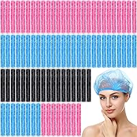 Vista 8 de Leyndo 1000 gorros de ducha desechables de plástico impermeables a granel, procesamiento de cabello elástico, grueso e impermeable, para mujeres