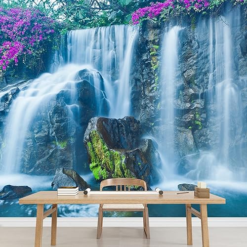 Miniatura 3 de wall26 Adhesivo mural removible para pared, cascada de río, bosque rápido, naturaleza, desierto, fotografía, realismo, paisaje rústico, decorativo,