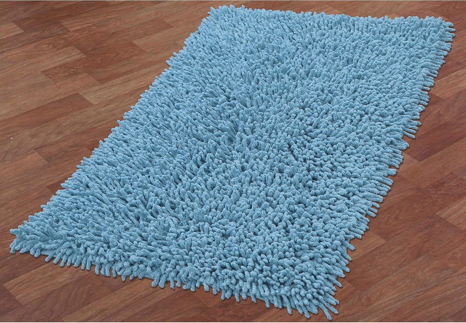 Blue 21x34" Shagadelic Chenille Twist Rug- Shag