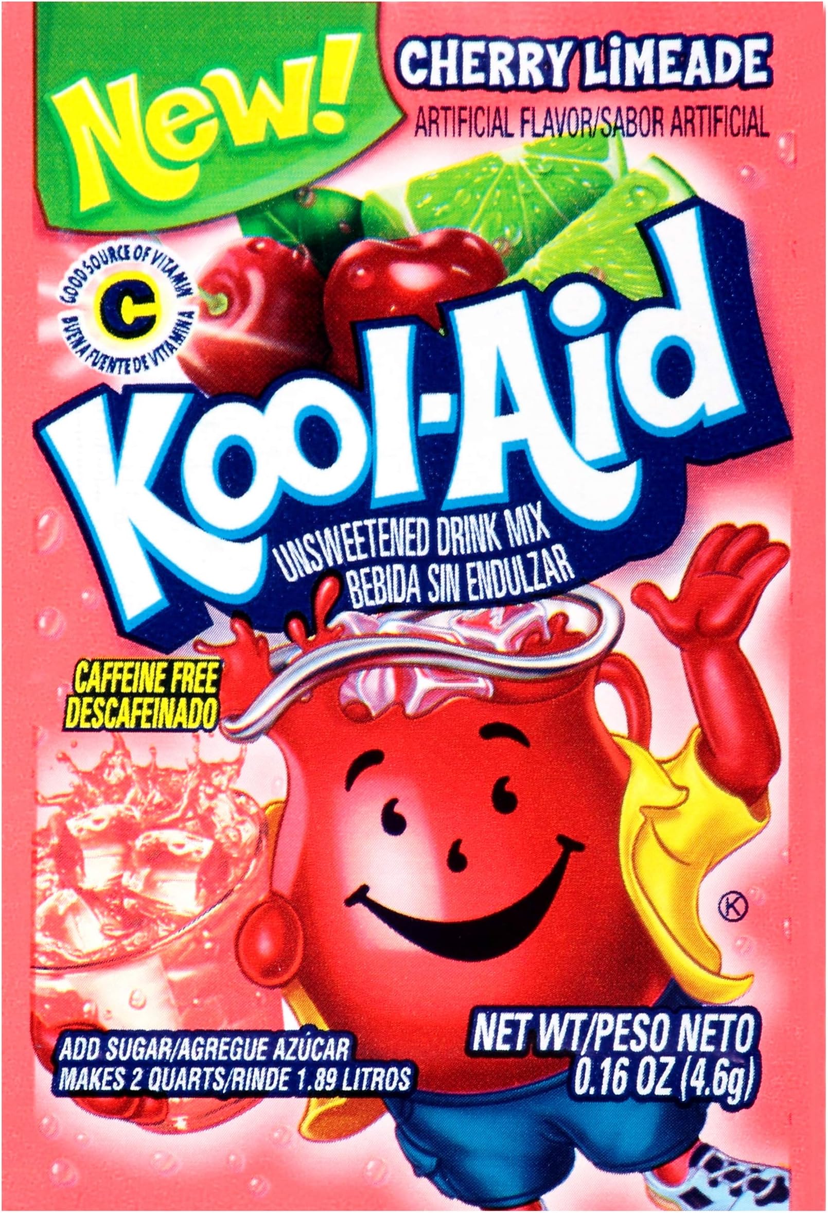 Kool-Aid Flavored Drink Mix, Cherry Limeade, 0.16 Ounce Packets (Pack of 48)