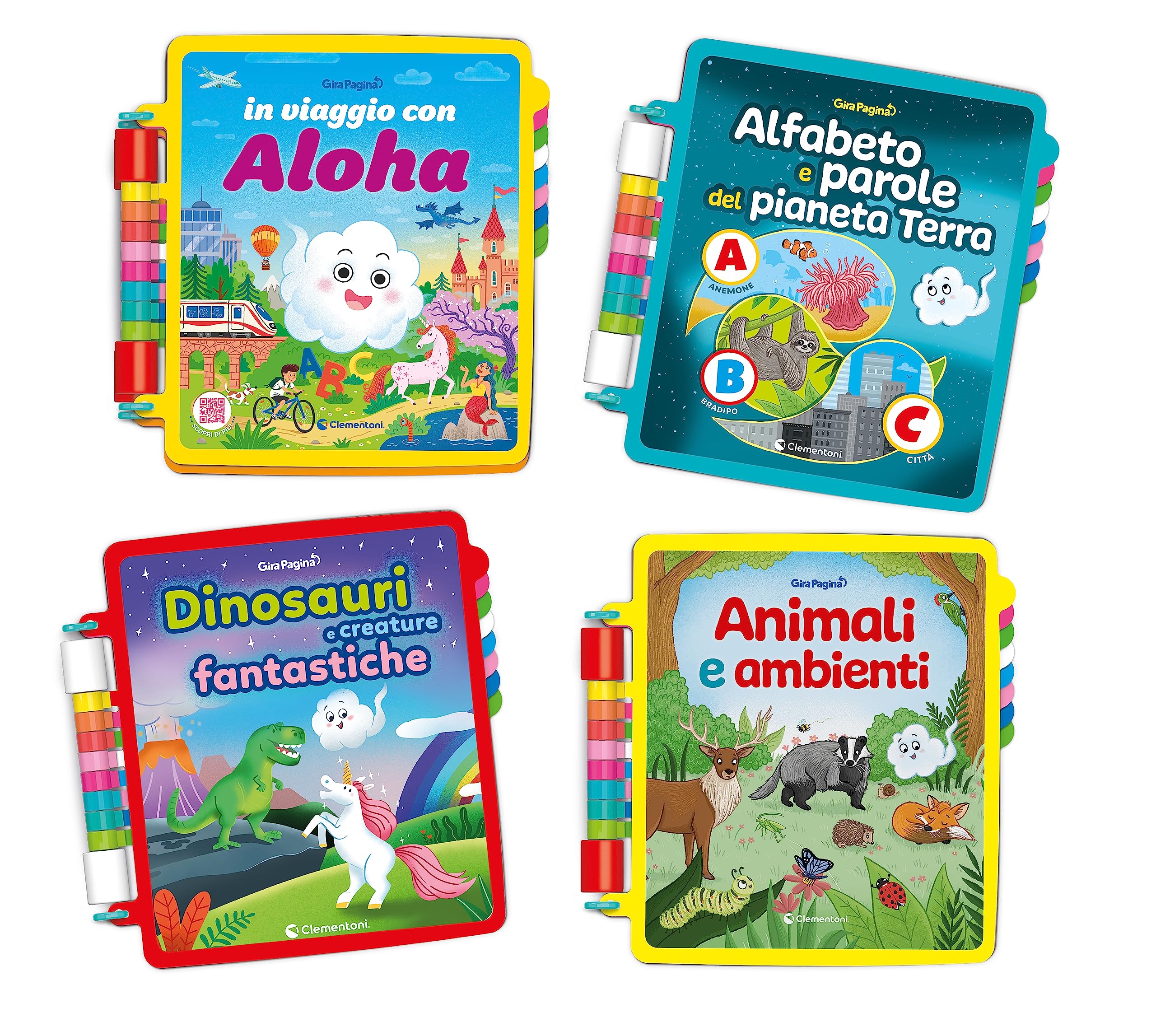 Clementoni - 16430 - Sapientino - Girapagina - Libro Elettronico Bambini, Gioco Educativo 3-6 Anni, Libro Interattivo, Elettronico Parlante, Apprendimento Acustico, Con Batterie