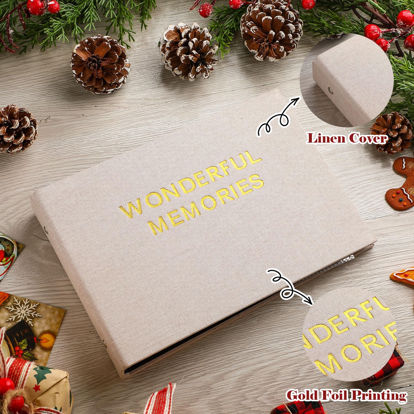 Spiareal Wonderful Memories Karten-Organizer-Set, Grußkartenhalter, 15,2 x 20,3 cm, 100 Seiten, Stempelbuch, Album, Präsentation, Aufbewahrung für Erinnerungen, Grußkarten, Fotos, Geschenk