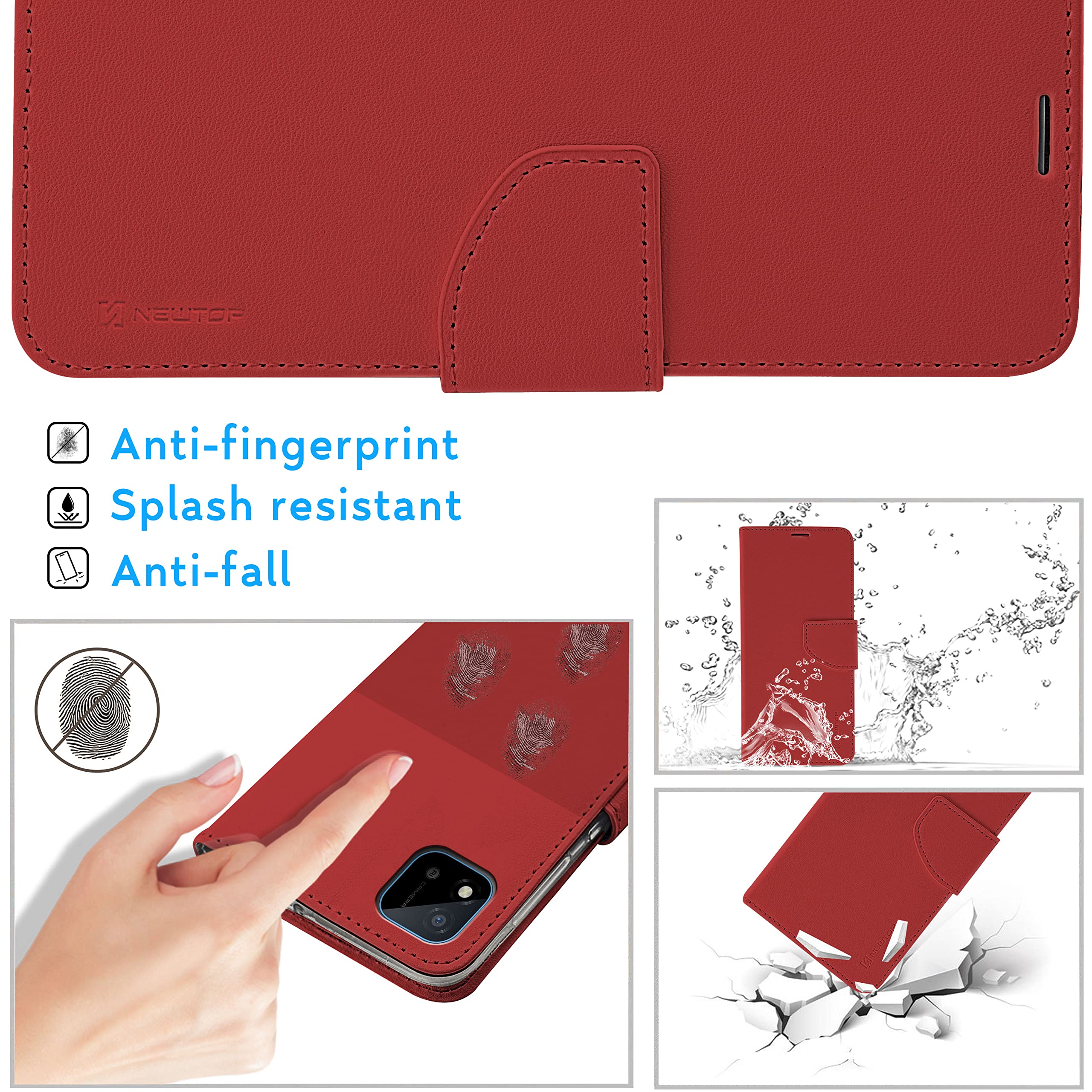 Custodia Realme C20/C11 2021 Con Protezione Fotocamera Scorrevole, Anello Magnetico E Vetro Temperato Incluso
