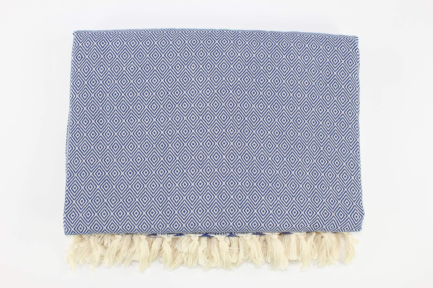 Large Beach Picnic Bed Throw Camping Outdoor Turkish Towel Blanket 100% Turkish Cotton Navy Blue