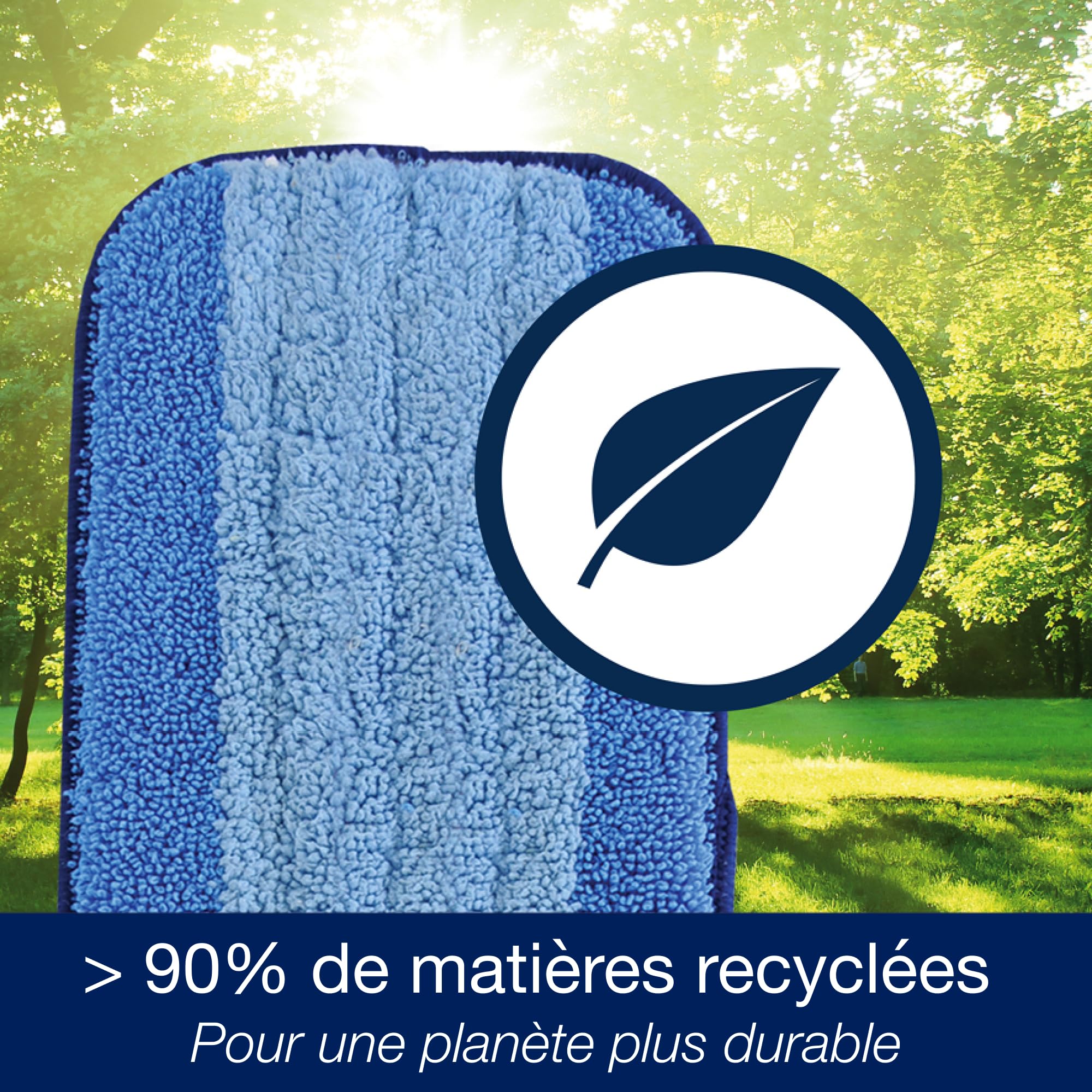 Balai Spray avec Reservoir - Bona + 850 ML Nettoyant Parquets + 2 Pads en Microfibre - Balai Serpillère Vaporisateur - Kit Nettoyage Sol - Balai Serpillere Professionnel, Bleu