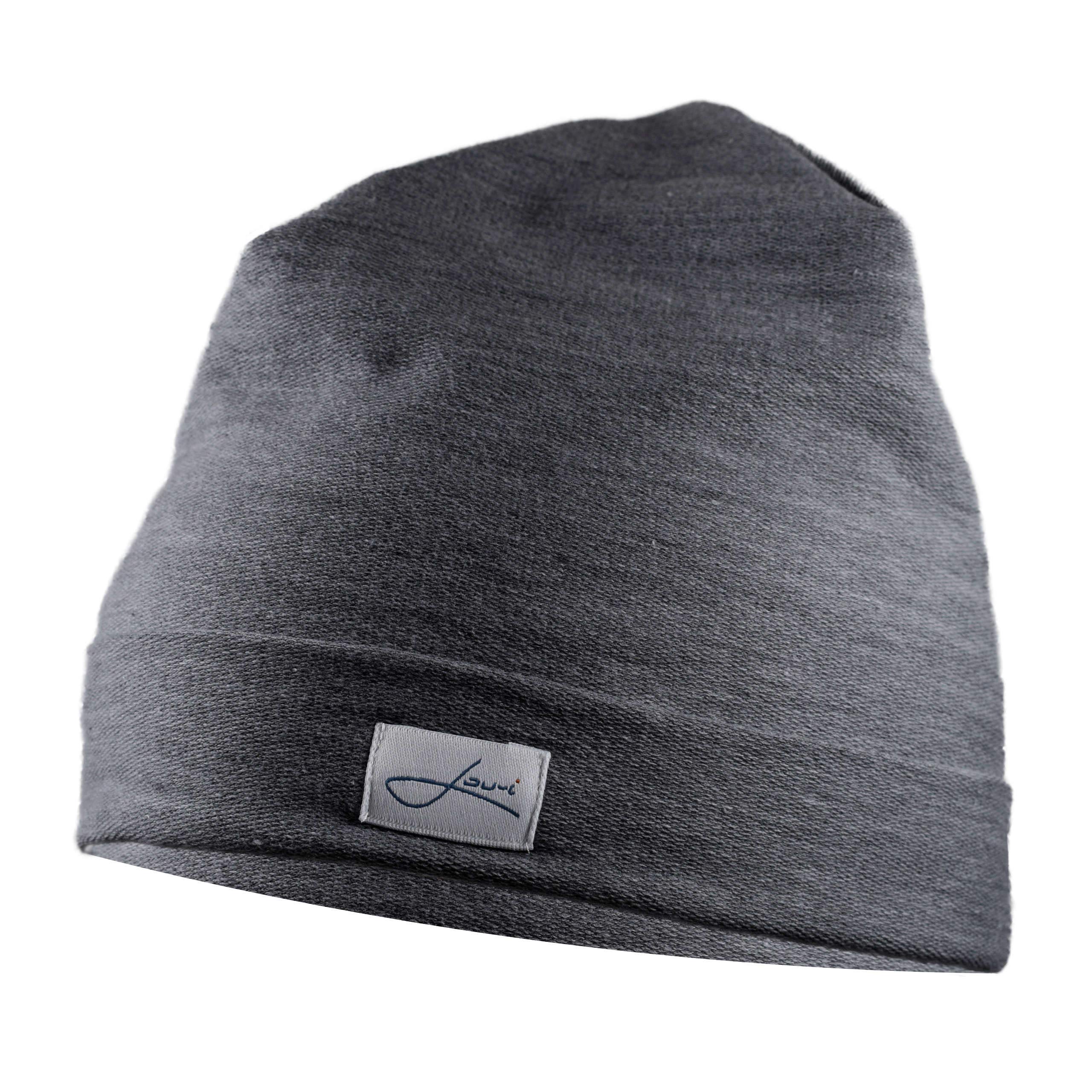 Lou-i Damska męska czapka beanie z bawełny ekologicznej Made in Germany Hat, szary, 59-60