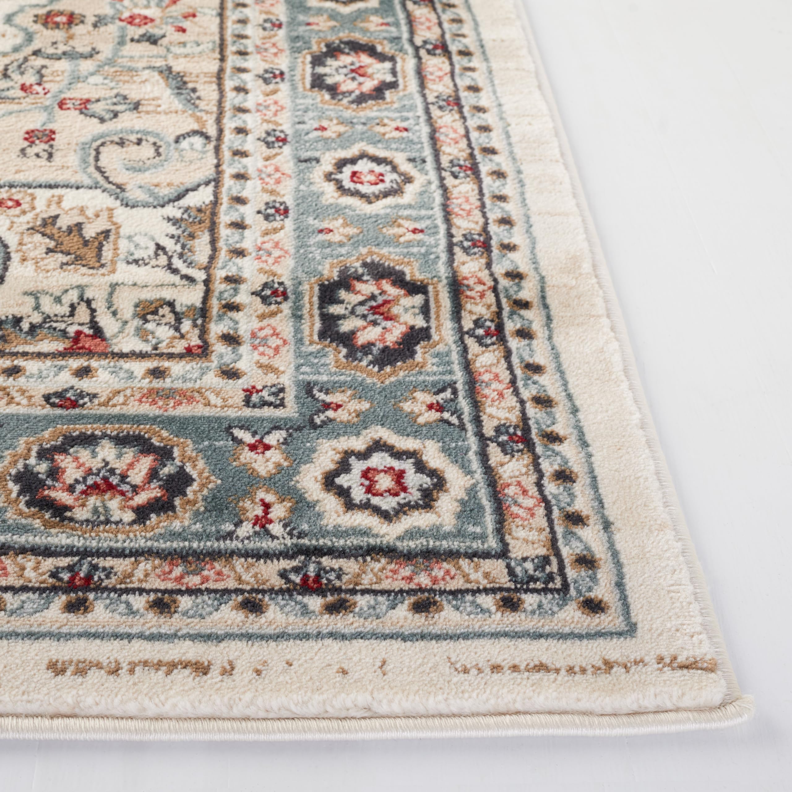 SAFAVIEH Tapis Traditionnel pour Salon, Salle à Manger, Chambre à Coucher - Lyndhurst Collection, Tapis à Poil Court, Crème et Beige, 120 x 180 cm