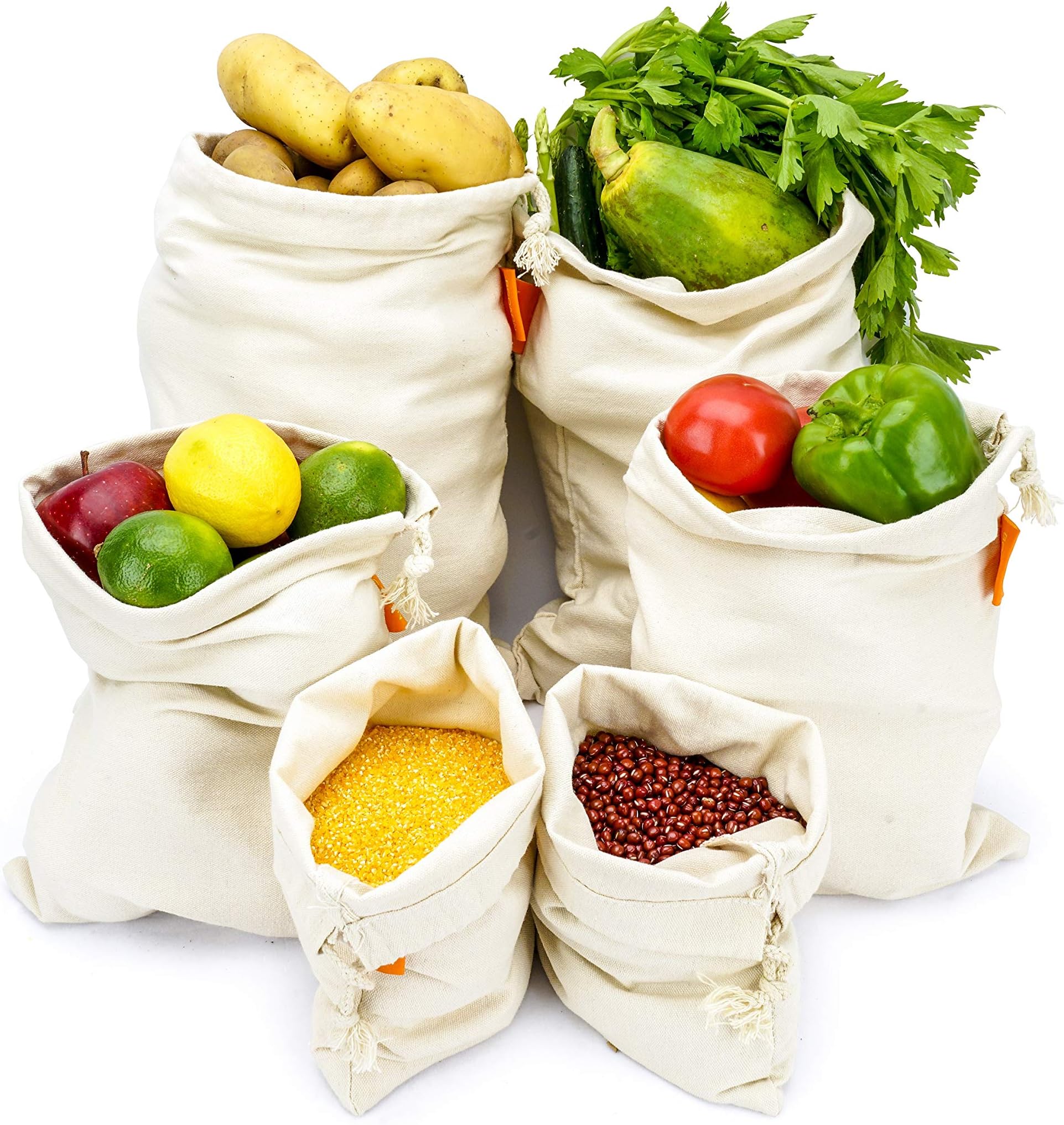 Bodaon Cotton Reusable Grocery Produce Bags