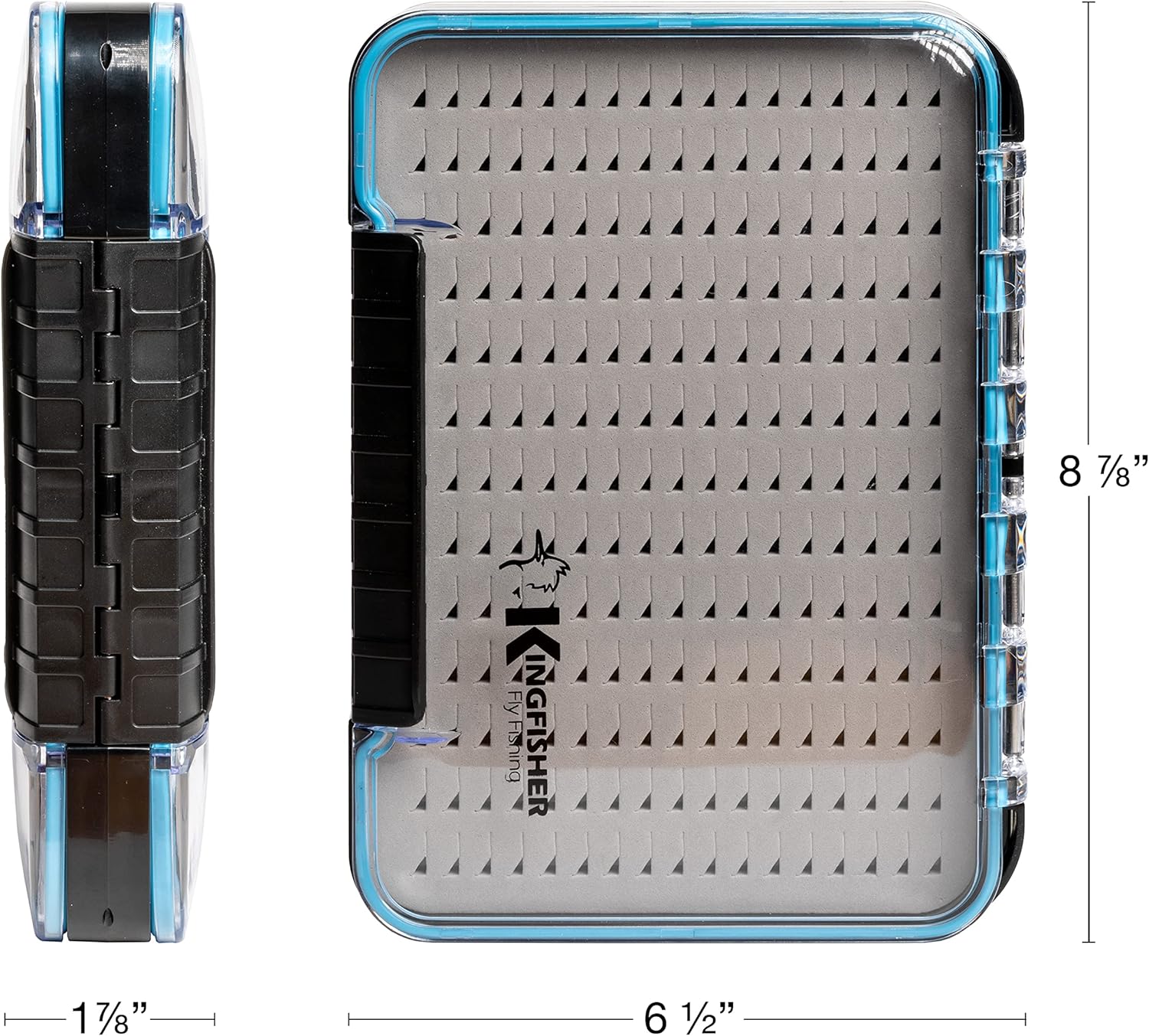 Kingfisher Fly Fishing Waterproof Fly Box Perfect for Large Flies and Saltwater Flies