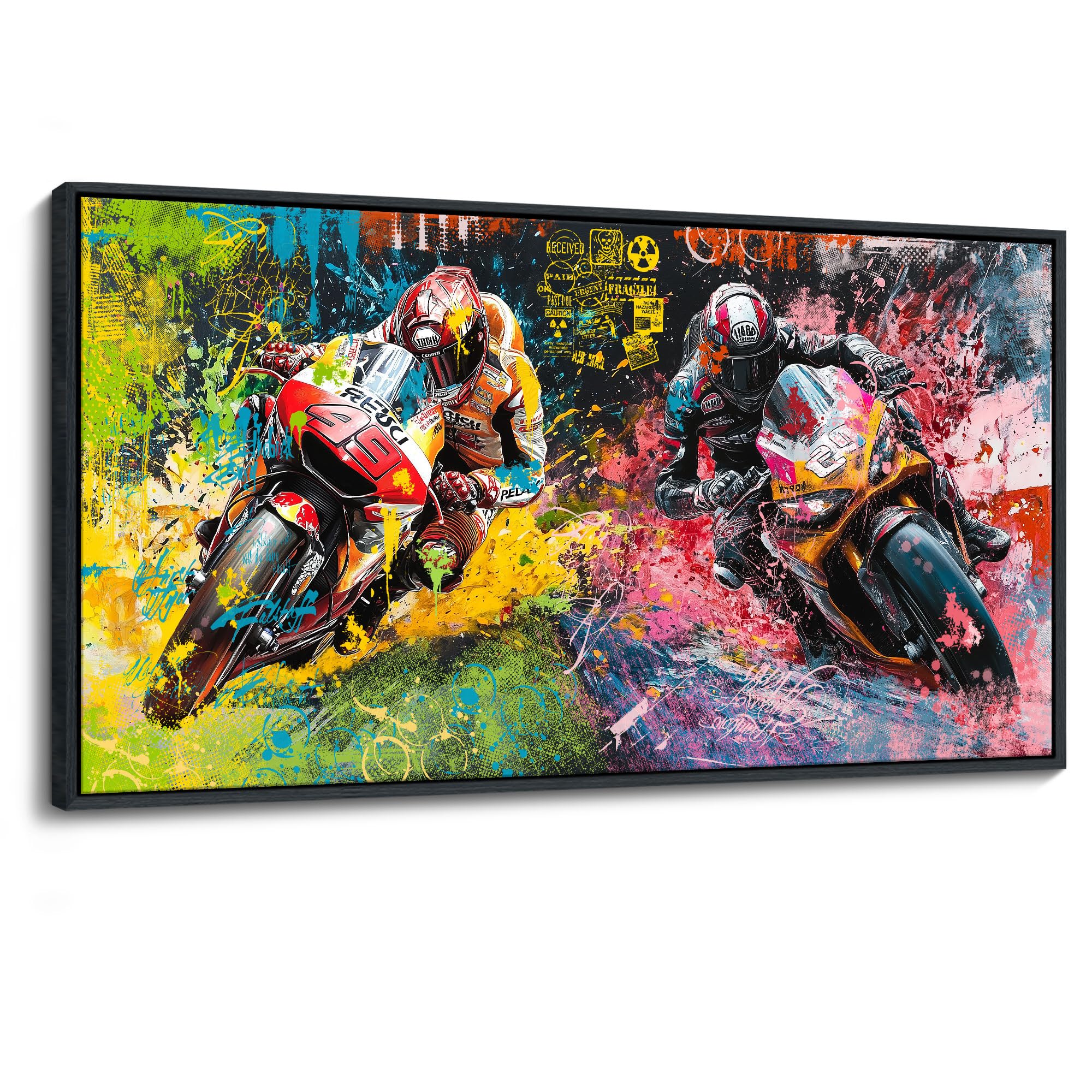 Amazon.com: JEAWA Framed Canvas Wall Art - 24x48 In Large Abstract