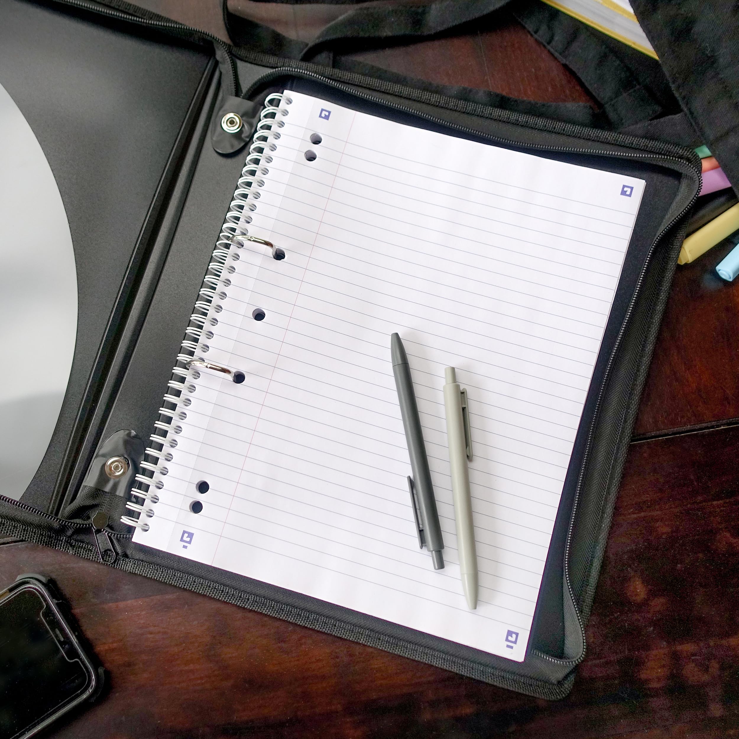 Amazon | Bantex ジッパーバインダー 2D 25mm A4 ブラック | O型リング